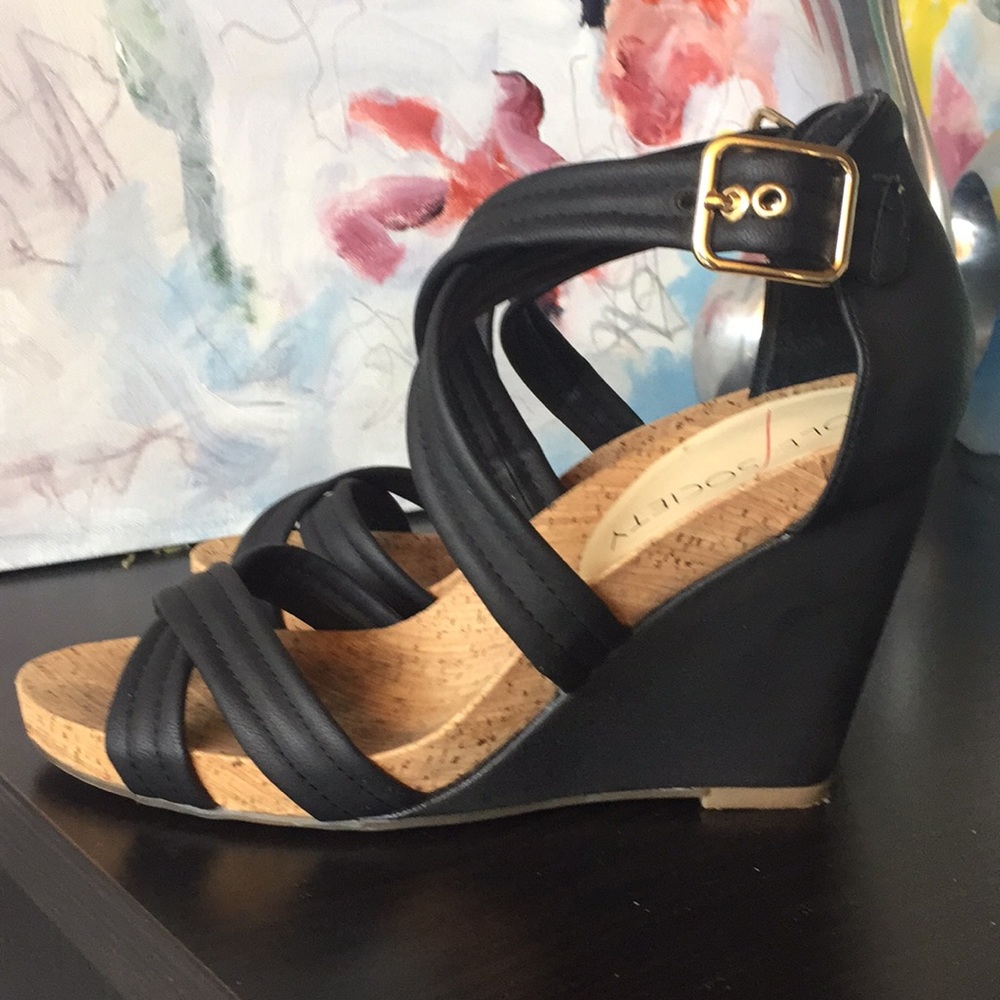 Sole Society Wedge heels with cork foot bed